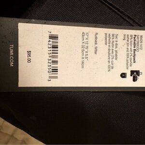 Tumi Gray and Black Backpack